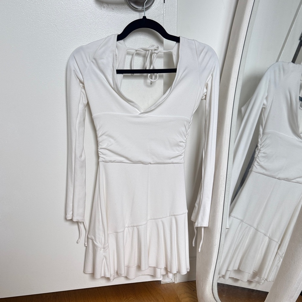 Oh Polly White Long Sleeve Blouse